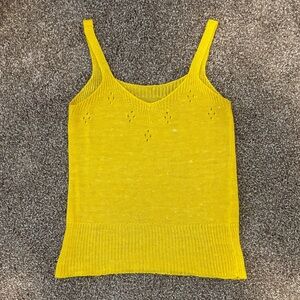 Yellow Knit Women's Tanktop